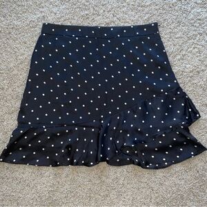 New Dollskill Black and White Ruffled Mini Skirt